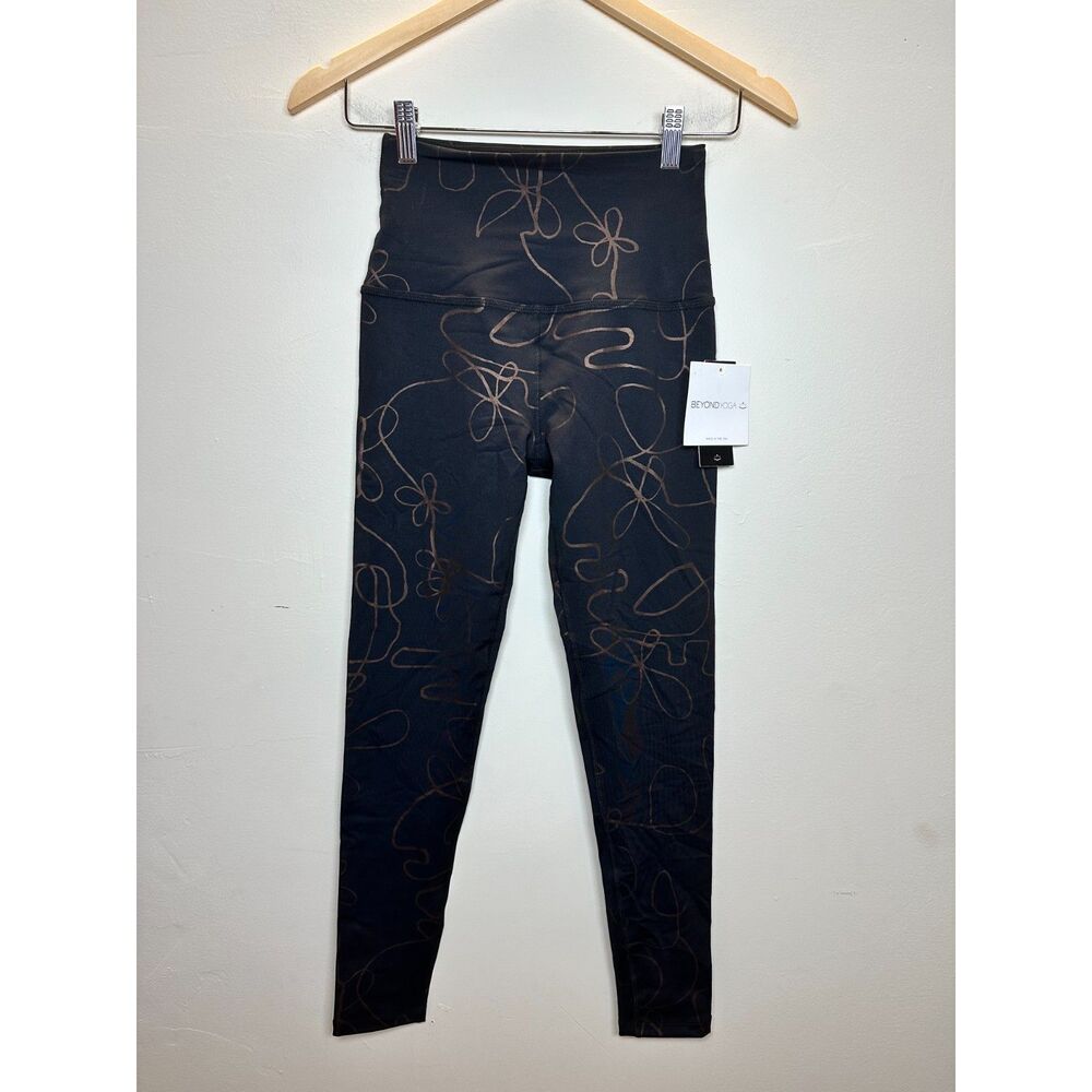 Beyond Yoga Women's WF3243 Size XS Black Matte High Waisted Midi Leggings NWT - Picture 1 of 12